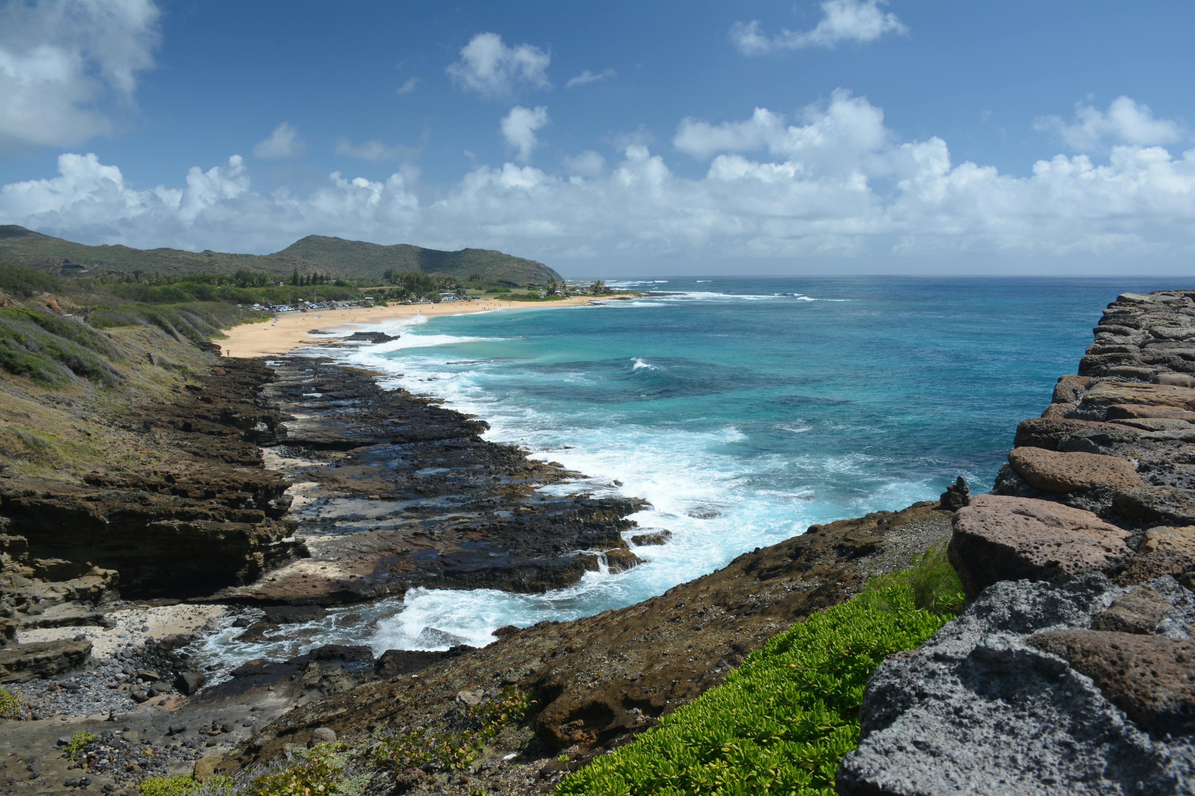 One of the best beaches on Oahu Hawaii with turquoise water and golden sand